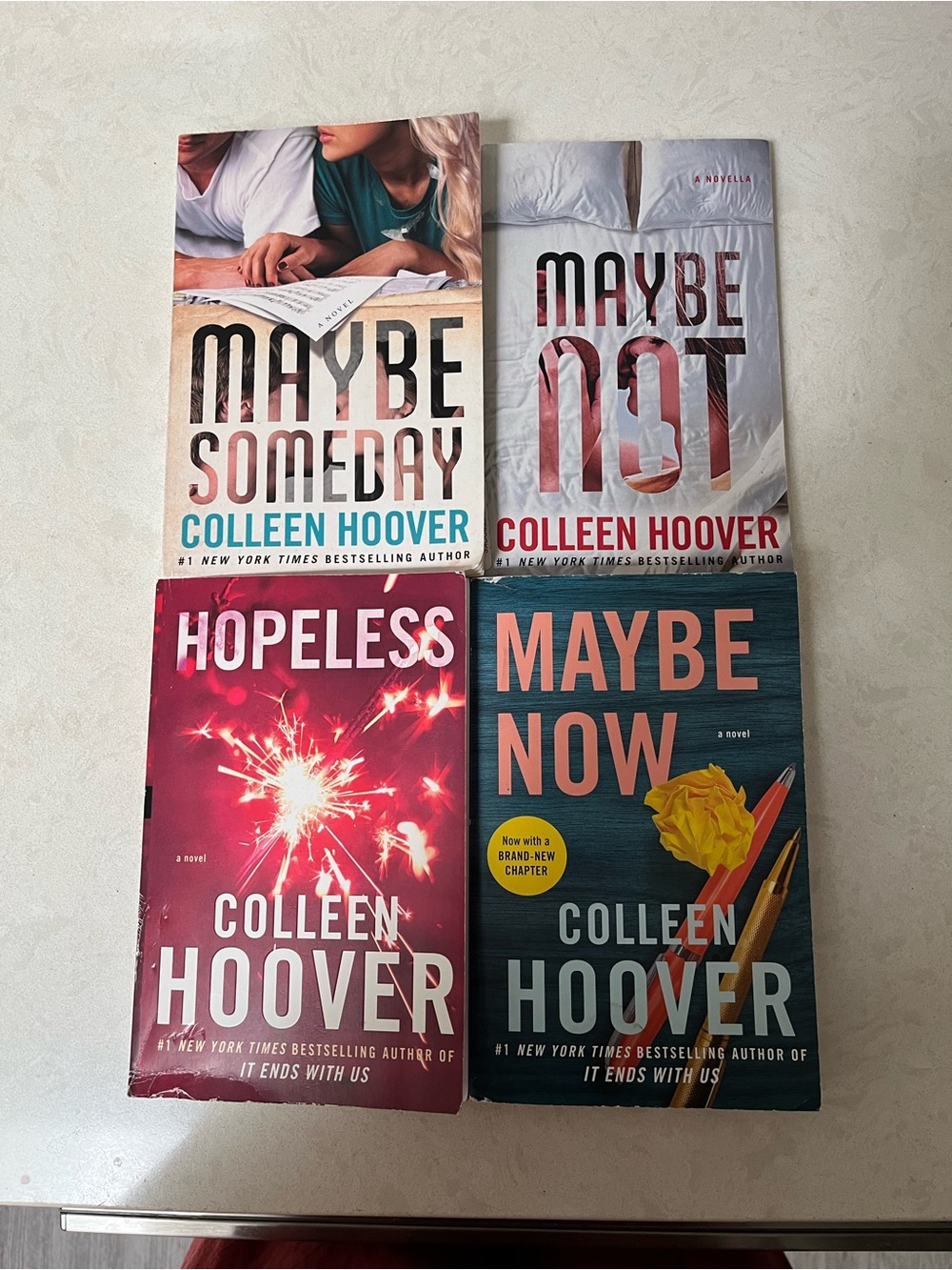 Colleen Hoover Books Maybe Now & Maybe Someday & Maybe Not Book Set and Hopeless